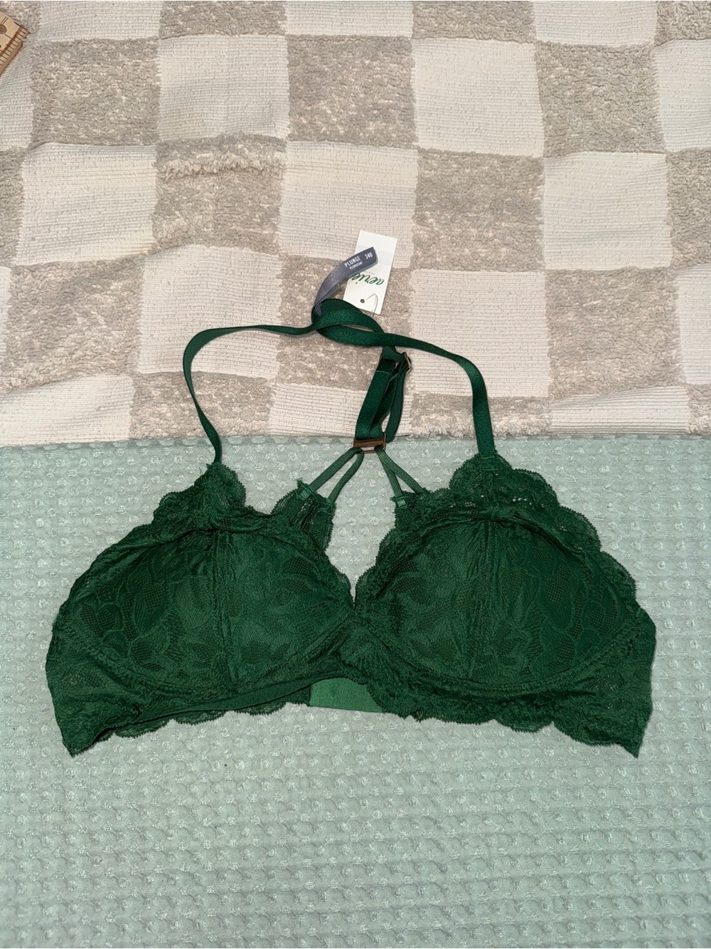 NWT Aerie Green‎ Lace Bralette - 34B